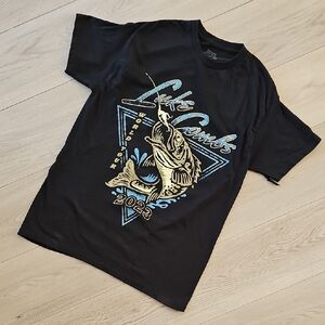 Luke Combs Bass World Tour 2023 Official Merchandise Graphic Tee,‎ Med *Flaws*